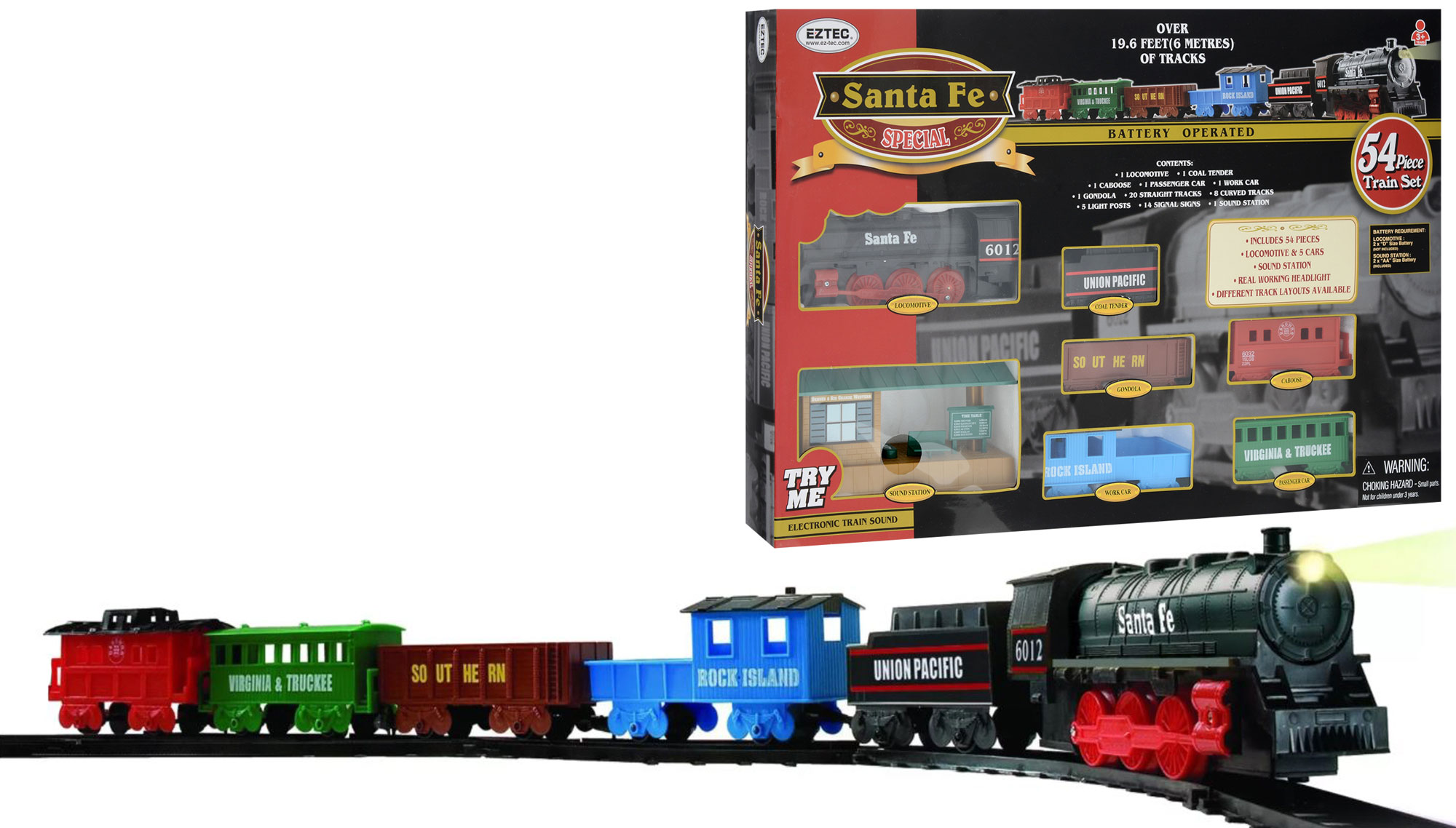 Купить Железная дорога Eztec Santa Fe Special Train 63080 в Краснодаре в  интернет-магазине LEMI KIDS