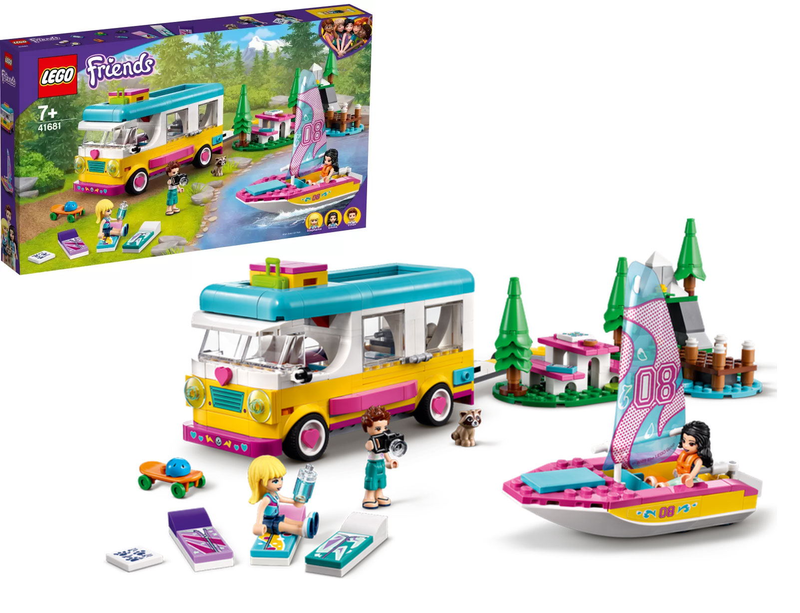 Конструктор LEGO Friends 41681 Лесной дом на колесах и парусная лодка