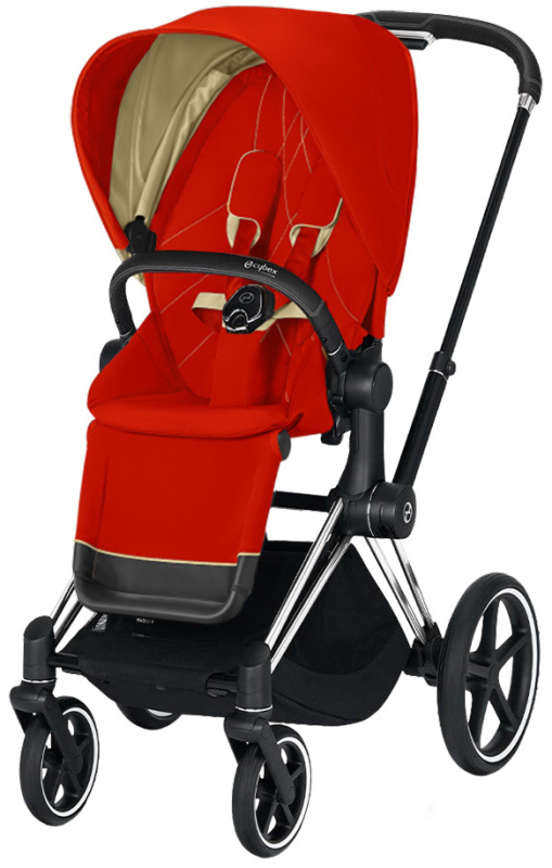 Прогулочная коляска Cybex Priam Chrome Black III Autumn Gold